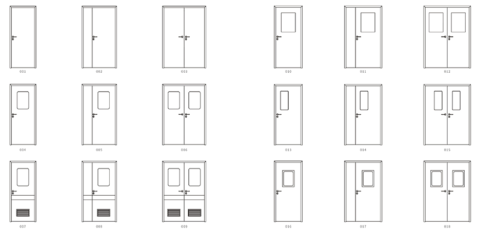 潔凈門款式圖